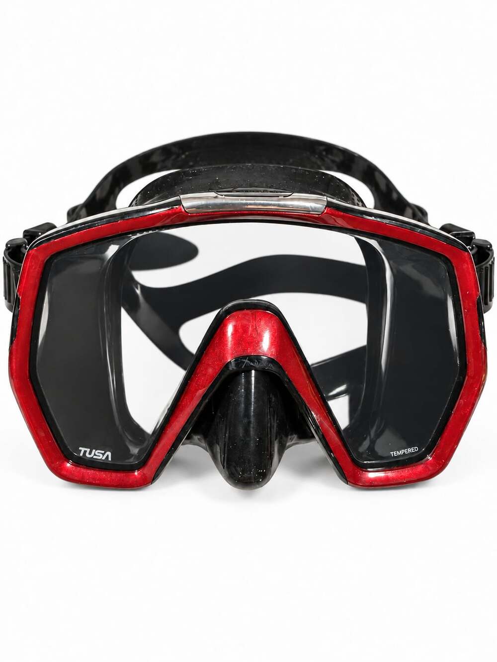 Tusa Freedom HD Scuba Diving Mask Black Red